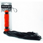Нежная плеть с красным мехом BDSM Light - 43 см. - БДСМ Арсенал - купить с доставкой в Ессентуках