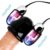 Черная стимулирующая насадка для головки полового члена Multi Speed Vibrating Penis Head Teaser - XR Brands - в Ессентуках купить с доставкой