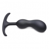Черный массажер простаты с утяжелителями Premium Silicone Weighted Prostate Plug Medium - 16,3 см. - XR Brands - в Ессентуках купить с доставкой