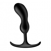 Черный массажер простаты с утяжелителями Premium Silicone Weighted Prostate Plug Medium - 16,3 см. - XR Brands - в Ессентуках купить с доставкой