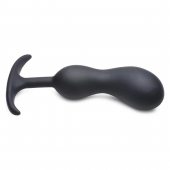 Черный массажер простаты с утяжелителями Premium Silicone Weighted Prostate Plug Large - 18,8 см. - XR Brands - в Ессентуках купить с доставкой