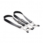 Ремни с зажимами для половых губ Spread Labia Spreader Straps with Clamps - XR Brands - купить с доставкой в Ессентуках