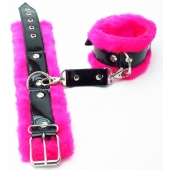 Оковы на ноги с розовым мехом BDSM Light - БДСМ Арсенал - купить с доставкой в Ессентуках