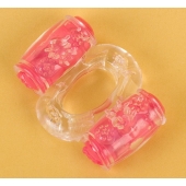 Прозрачное виброкольцо с двумя вибропульками - Toyfa Basic - в Ессентуках купить с доставкой