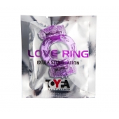 Фиолетовое виброкольцо с двумя вибропульками - Toyfa Basic - в Ессентуках купить с доставкой