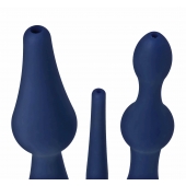 Набор из 3 универсальных насадок для анального душа Universal 3 Piece Silicone Enema Attachment Set - XR Brands - купить с доставкой в Ессентуках