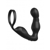 Черный вибростимулятор простаты с эрекционным кольцом Ass-Gasm Pro P-Spot Milker - Pipedream - в Ессентуках купить с доставкой