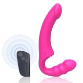 Розовый безремневой страпон Straples Strap-On Dildo - Erokay - купить с доставкой в Ессентуках