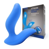 Синий вибромассажер простаты 3,5’’ Curve P-spot Massager - 12 см. - Erokay - в Ессентуках купить с доставкой