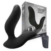 Черный вибромассажер простаты 3,5’’ Remote Control Curve P-spot Massager - 12 см. - Erokay - в Ессентуках купить с доставкой