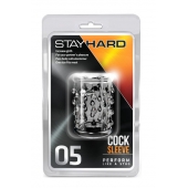 Прозрачная насадка с капельками STAY HARD COCK SLEEVE 05 CLEAR - Blush Novelties - в Ессентуках купить с доставкой