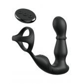 Черный вибростимулятор простаты с кольцом Ass-gasm Slide   Glide - Pipedream - в Ессентуках купить с доставкой