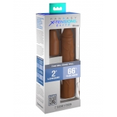 Коричневая насадка на член 2  Silicone X-tension - 20,3 см. - Pipedream - в Ессентуках купить с доставкой