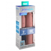 Телесная вибронасадка на член 3  Vibrating Mega X-tension with Remote - 22,9 см. - Pipedream - в Ессентуках купить с доставкой