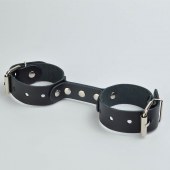 Черные кожаные наручники-фиксатор - Sitabella - купить с доставкой в Ессентуках