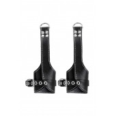 Черные подвесы с белой строчкой - Pecado - купить с доставкой в Ессентуках