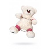 Бондажный набор: белый мишка с розовыми оковами и наручниками - Pecado - купить с доставкой в Ессентуках