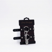 Черно-красные кожаные оковы - Crazy Handmade - купить с доставкой в Ессентуках