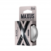 Черные утолщенные презервативы MAXUS Extra Strong с железным кейсом - 3 шт. - Maxus - купить с доставкой в Ессентуках