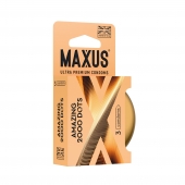 Точечные презервативы MAXUS 2000 Amazing Dots с железным кейсом - 3 шт. - Maxus - купить с доставкой в Ессентуках