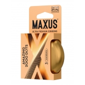 Точечные презервативы MAXUS 2000 Amazing Dots с железным кейсом - 3 шт. - Maxus - купить с доставкой в Ессентуках