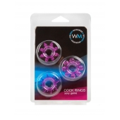 Набор из 3 лиловых эрекционных колец различной формы - Erowoman-Eroman - в Ессентуках купить с доставкой