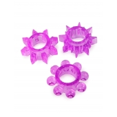 Набор из 3 лиловых эрекционных колец различной формы - Erowoman-Eroman - в Ессентуках купить с доставкой