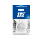 Эрекционное кольцо со стимулирующими шариками сверху и снизу - Sex Expert - в Ессентуках купить с доставкой