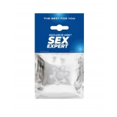 Прозрачное эластичное эрекционное кольцо с 6 шариками - Sex Expert - в Ессентуках купить с доставкой