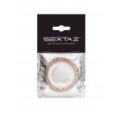 Эрекционное кольцо с бежевыми «ресничками» - Sextaz - в Ессентуках купить с доставкой
