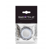 Эластичное эрекционное колечко с черными «ресничками» - Sextaz - в Ессентуках купить с доставкой