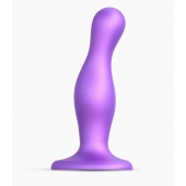 Фиолетовая насадка Strap-On-Me Dildo Plug Curvy size M - Strap-on-me - купить с доставкой в Ессентуках
