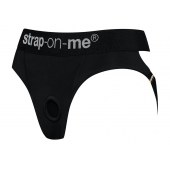 Черные трусики для насадок Heroine Lingerie Harness - size XL - Strap-on-me - купить с доставкой в Ессентуках