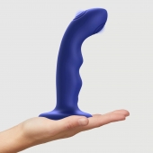 Синяя насадка-стимулятор Strap-On-Me Tapping Dildo Wave - Strap-on-me - купить с доставкой в Ессентуках