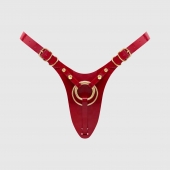 Красный пояс для фиксации насадок Strap-On-Me Leatherette Harness Fabulous - Strap-on-me - купить с доставкой в Ессентуках