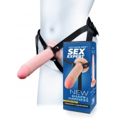 Мужской полый страпон на регулируемых ремешках - 22 см. - Sex Expert - купить с доставкой в Ессентуках