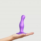 Фиолетовая насадка Strap-On-Me Dildo Plug Curvy size S - Strap-on-me - купить с доставкой в Ессентуках