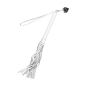 Белая кожаная плеть - 50 см. - Pecado - купить с доставкой в Ессентуках