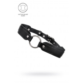 Черный кожаный чокер-ошейник со скруглёнными углами - Pecado - купить с доставкой в Ессентуках