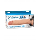Телесный пустотелый фаллопротез 9’’ Hollow Silicone Strap-On - 24,1 см. - Pipedream - купить с доставкой в Ессентуках