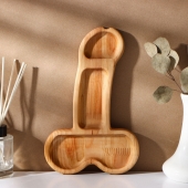 Деревянное блюдо для подачи в форме члена (25 х 16,5 х 1,7 см) - Сима-Ленд - купить с доставкой в Ессентуках