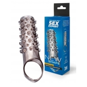 Дымчатая насадка на пенис с шипами и выпуклостями - 12 см. - Sex Expert - в Ессентуках купить с доставкой