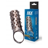 Дымчатая насадка на пенис с шипами и выпуклостями - 12,5 см. - Sex Expert - в Ессентуках купить с доставкой