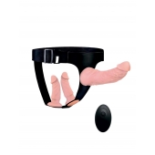 Женский страпон с 3 насадками и вибрацией - Erowoman-Eroman - купить с доставкой в Ессентуках