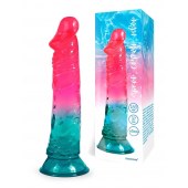 Яркий двухцветный фаллоимитатор с присоской - Erowoman-Eroman