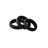 Набор из 3 черных эрекционных колец Smooth Silicone Cockring Pack - Dream Toys - в Ессентуках купить с доставкой