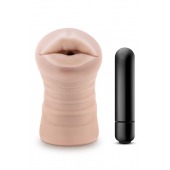 Телесный мастурбатор-ротик Nicole Vibrating Masturbator - Blush Novelties - в Ессентуках купить с доставкой