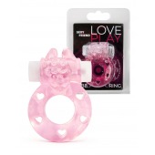 Розовое эрекционное виброкольцо в форме зайчика - 1137 - в Ессентуках купить с доставкой