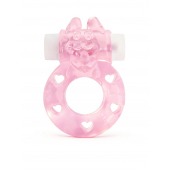 Розовое эрекционное виброкольцо в форме зайчика - 1137 - в Ессентуках купить с доставкой
