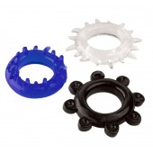 Набор из 3 эрекционных колец разного цвета и рельефа - Boys of Toys - в Ессентуках купить с доставкой